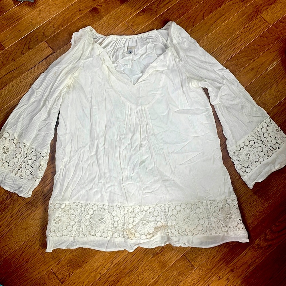 Women tunic dress white
